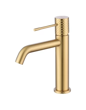 BASIN MIXER GENOVA SERIES IN BRUSHED GOLD