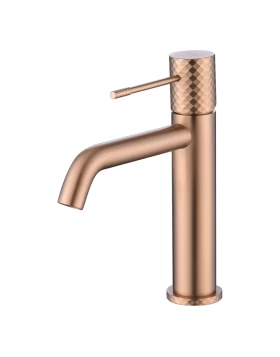BASIN MIXER GENOVA SERIES BRUSHED IN ROSE GOLD BRUSHED