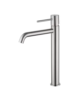BASIN MIXER WITH HIGH SPOUT MONZA SERIES IN BRUSHED NICKEL