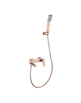 BATH AND SHOWER FAUCET PISA SERIES IN ROSE GOLD BRUSHED