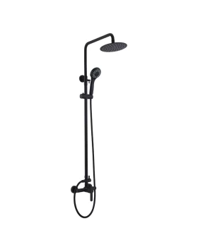 SHOWER BAR ROMA SERIES IN BLACK MATTE