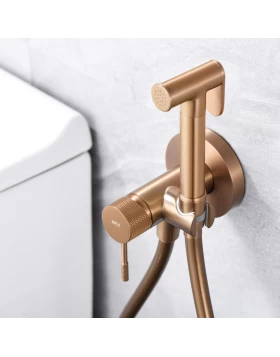 BUILT-IN BIDET FAUCET LINE SERIES BRUSHED ROSE GOLD 