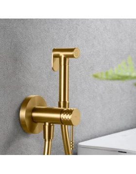  BUILT-IN BIDET FAUCET GENOVA SERIES BRUSHED GOLD 