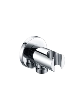 ROUND SHOWER HOLDER WITH WATER OUTLET CHROME
