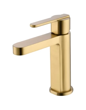 BASIN MIXER ROMA SERIES IN BRUSHED GOLD