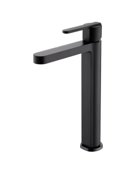 BASIN MIXER WUTH HIGH SPOUT ROMA SERIES ΙΝ BLACK MATTE