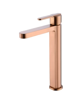  BASIN MIXER WITH HIGH SPOUT ROMA SERIES ΙΝ ROSE GOLD BRUSHED