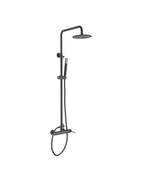 SHOWER BAR MILOS SERIES IN BLACK MATTE