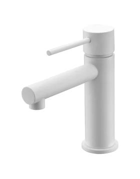 BASIN MIXER MILOS SERIES IN WHITE MATTE