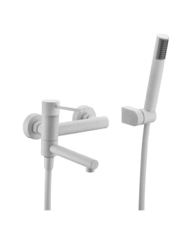 BATH AND SHOWER FAUCET MILOS SERIES IN WHITE MATTE