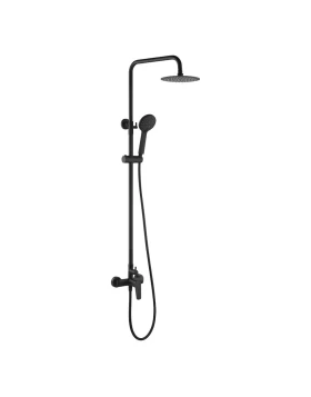 SHOWER BAR BELGICA SERIES IN BLACK MATTE