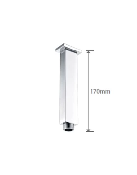 SQUARE CEILING PIPE CHROME