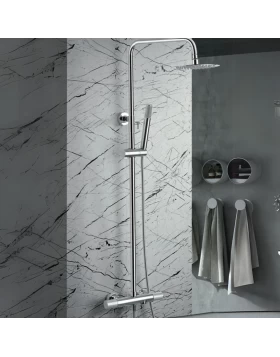 THERMOSTATIC SHOWER BAR WITH 3 OUTLETS LINE SERIES IN CHROME