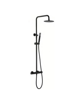 THERMOSTATIC SHOWER BAR WITH 3 OUTLETS LINE SERIES IN BLACK MATTE
