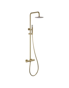 THERMOSTATIC SHOWER BAR GENOVA SERIES ΙΝ BRUSHED GOLD 