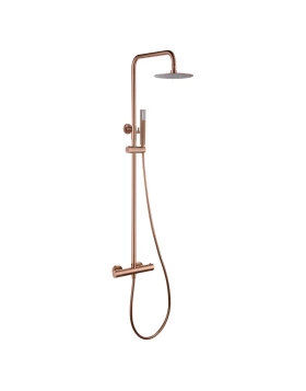 THERMOSTATIC SHOWER BAR GENOVA SERIES ΙΝ ROSE GOLD BRUSHED 