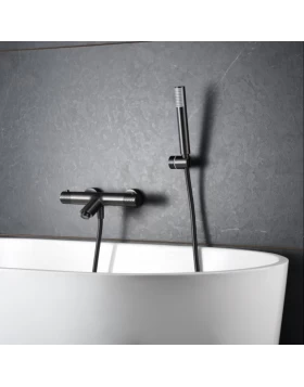 BATH AND SHOWER FAUCET BELGICA SERIES IN BLACK GUN METAL