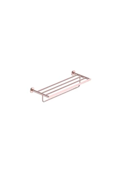 DOUBLE TOWEL RAIL PRACTIC SERIES IN ROSE GOLD BRUSHED