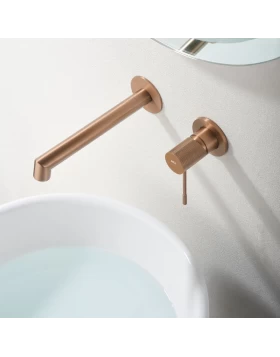 BUILT-IN BASIN FAUCET LINE SERIES IN ROSE GOLD BRUSHED