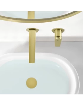  BUILT-IN BASIN FAUCET DELOS SERIES ΙΝ BRUSHED GOLD