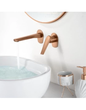 BUILT-IN BASIN FAUCET DELOS SERIES ROSE GOLD BRUSHED