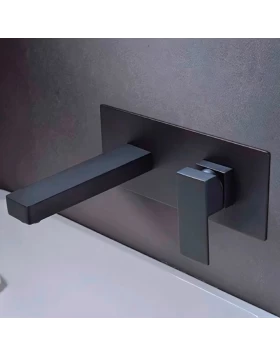 BUILT-IN BASIN FAUCET SUIZA SERIES IN BLACK MATTE