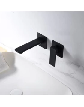BUILT-IN BASIN FAUCET FIYI SERIES IN BLACK MATTE
