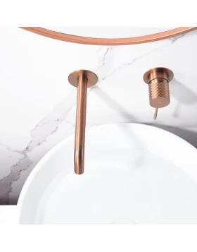 BUILT-IN BASIN FAUCET GENOVA SERIES IN ROSE GOLD BRUSHED