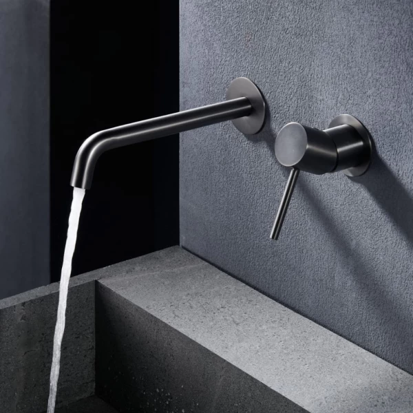 BUILT-IN BASIN FAUCET MONZA SERIES IN BLACK GUN METAL
