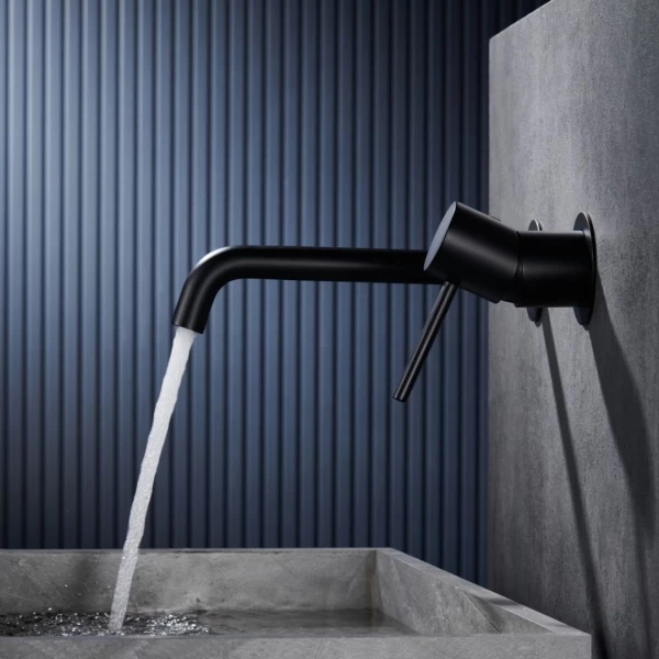 BUILT-IN BASIN FAUCET MONZA SERIES IN BLACK MATTE