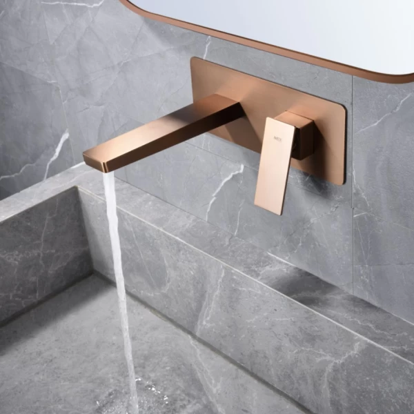 BUILT-IN BASIN FAUCET ΡISA SERIES IN ROSE GOLD BRUSHED