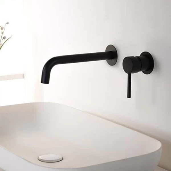BUILT-IN BASIN FAUCET ETNA SERIES IN BLACK MATTE
