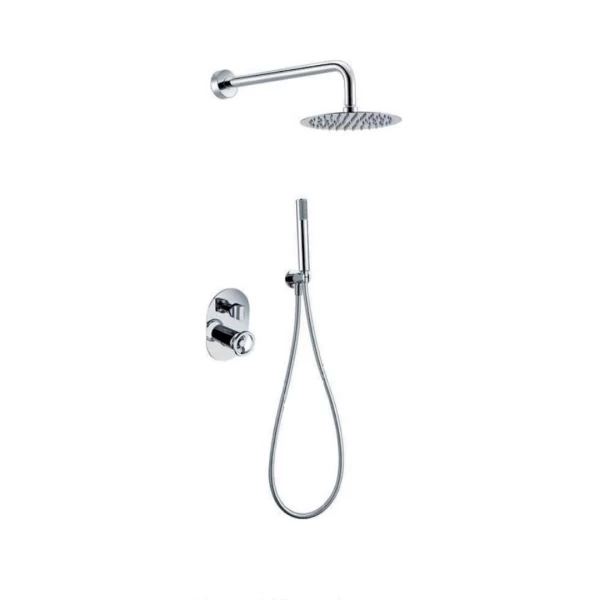 BUILT-IN SHOWER SET OLIMPO SERIES ΙΝ CHROME 