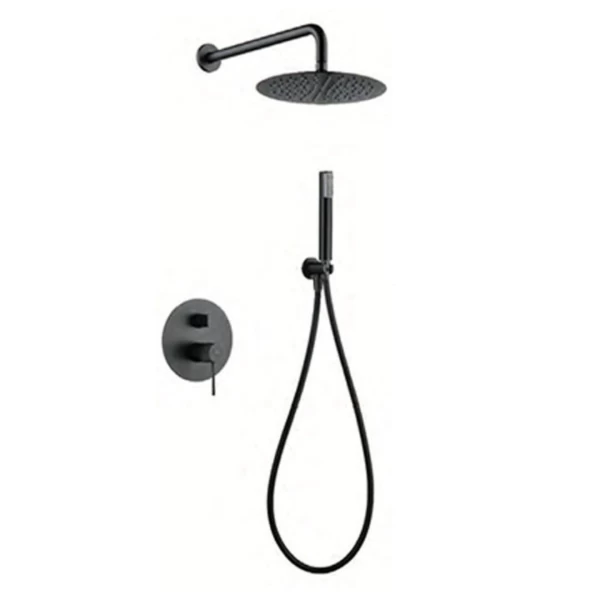 BUILT-IN SHOWER SET LINE SERIES ΙΝ BLACK GUN METAL