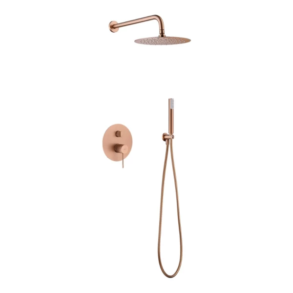 BUILT-IN SHOWER SET LINE SERIES ΙΝ ROSE GOLD BRUSHED