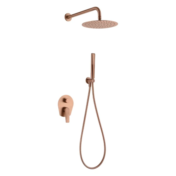 BUILT-IN SHOWER SET DELOS SERIES ROSE GOLD BRUSHED 