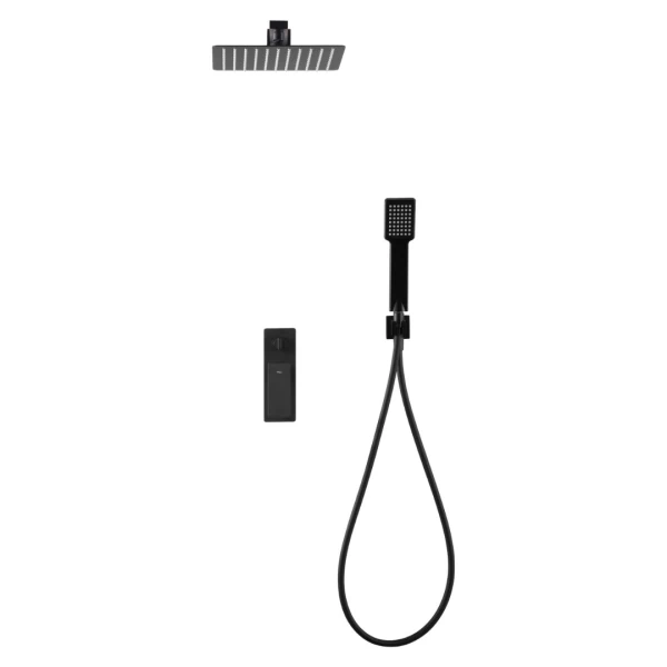 BUILT-IN SHOWER SET FIYI SERIES IN BLACK MATTE 