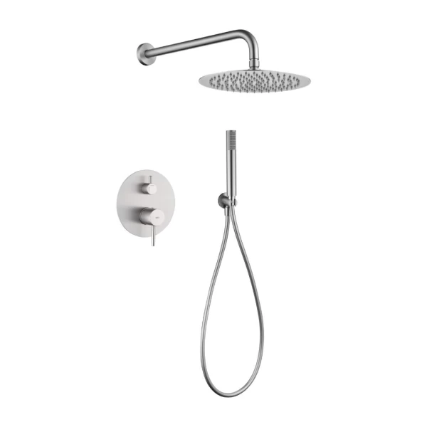 BUILT-IN SHOWER SET MONZA SERIES ΙΝ BRUSHED NICKEL