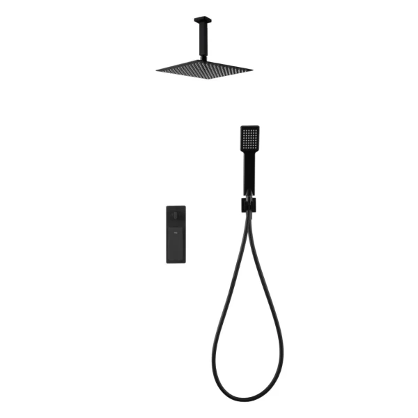  BUILT-IN SHOWER SET WITH CEILING SYSTEM NADI SERIES (FIYI) IN BLACK MATTE