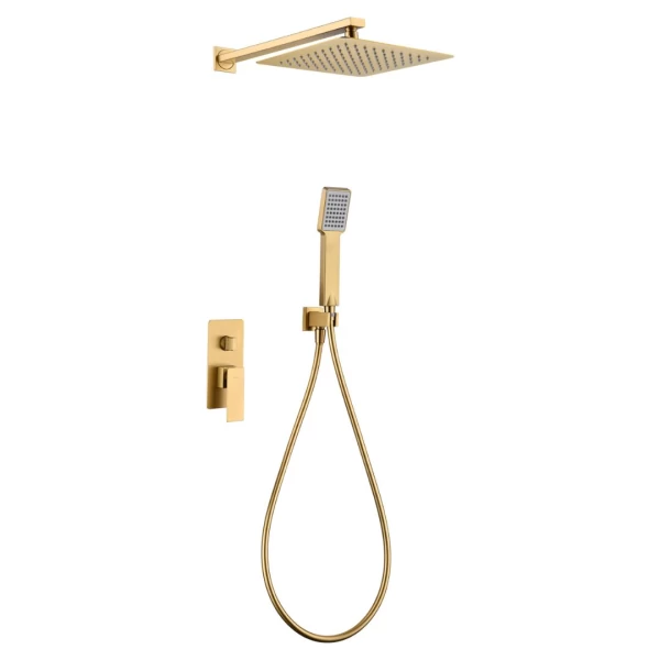 BUILT-IN SHOWER SET PISA SERIES IN BRUSHED GOLD 