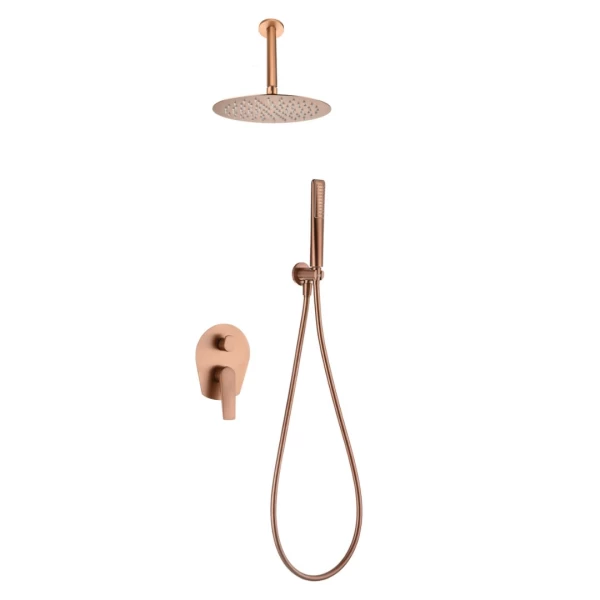 BUILT-IN SHOWER SET PAROS SERIES (DELOS) IN ROSE GOLD BRUSHED