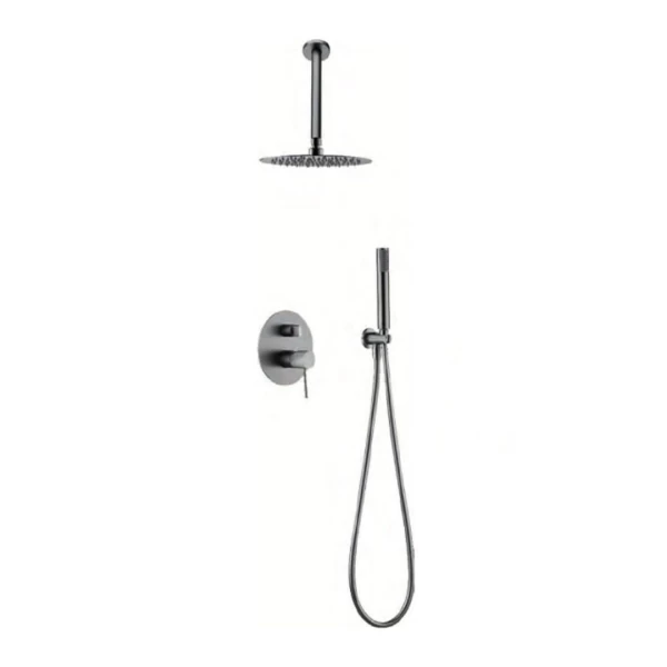 BUILT-IN SHOWER SET WITH CEILING SYSTEM TOP SERIES (LINE) IN BRUSHED NICKEL