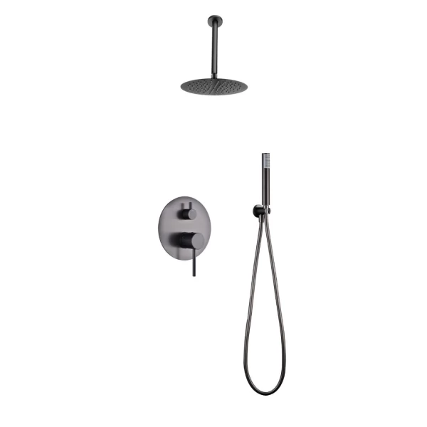 BUILT-IN SHOWER SET TIVOLI SERIES (MONZA) IN BLACK GUN METAL 