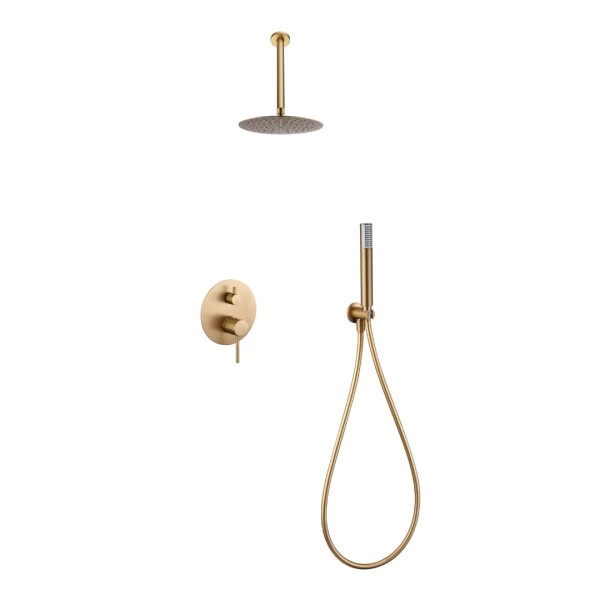 BUILT-IN SHOWER SET TIVOLI SERIES (ΜΟΝΖΑ) BRUSHED GOLD