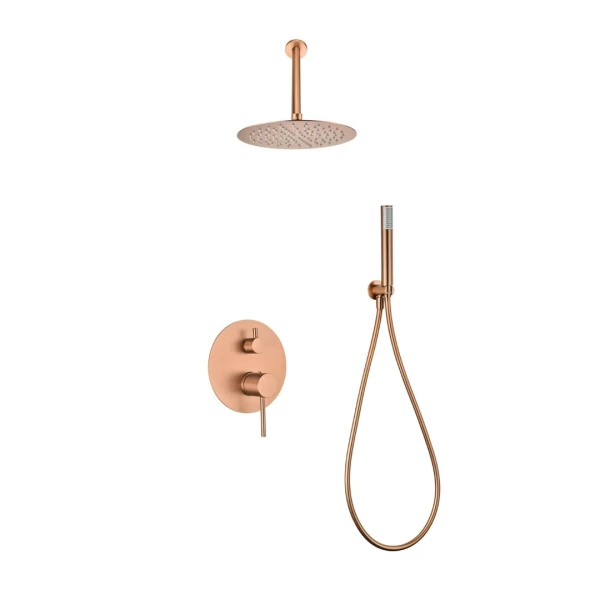 BUILT-IN SHOWER SET TIVOLI (ΜΟΝΖΑ) SERIES ROSE GOLD BRUSHED