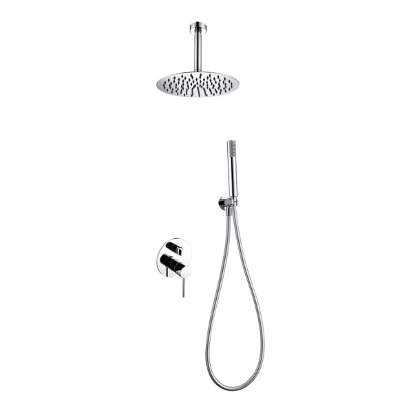 BUILT-IN SHOWER SET WITH CEILING SYSTEM THALOS SERIES (MILOS) IN CHROME