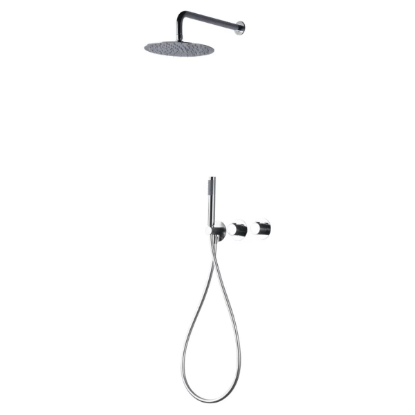BUILT-IN THERMOSTATIC SHOWER SET ASSEN SERIES IN CHROME