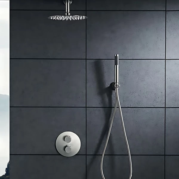 BUILT-IN THERMOSTATIC SHOWER SET MOSCU SERIES IN ACERO S.316
