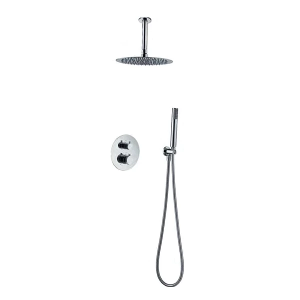 TOP SERIES CHROME RECESSED THERMOSTATIC SHOWER SET