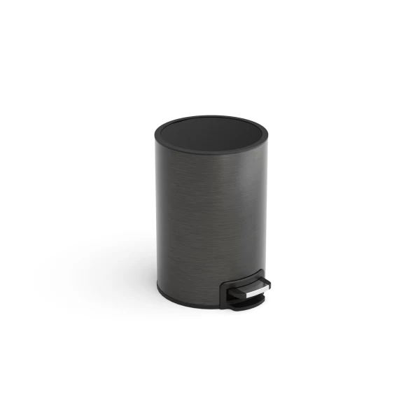 TOILET BIN BLACK GUN METAL (SOFT CLOSE)